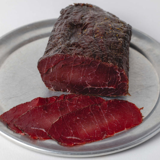 Devon Ruby Beef Bresaola, whole piece with thin slices cut