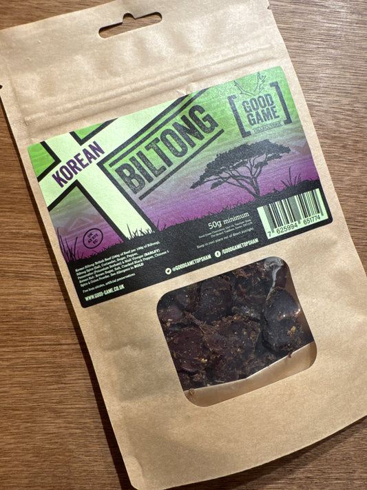 Good Game Korean BBQ biltong - 50g pack