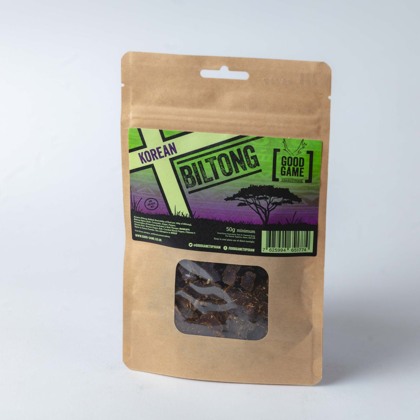 Good Game Korean BBQ Biltong 50g pack